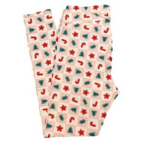 LuLaRoe Womens Leggings Size TC2 Pink Holly Holiday Christmas 2025 Plus 18+ NWT